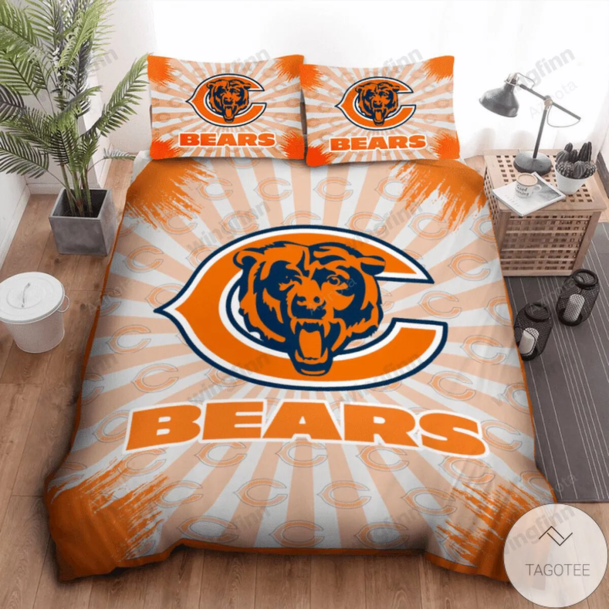 Chicago Bears 3PCS Bedding Set Duvet Cover And Pillow Cases Gift For Fan 1503