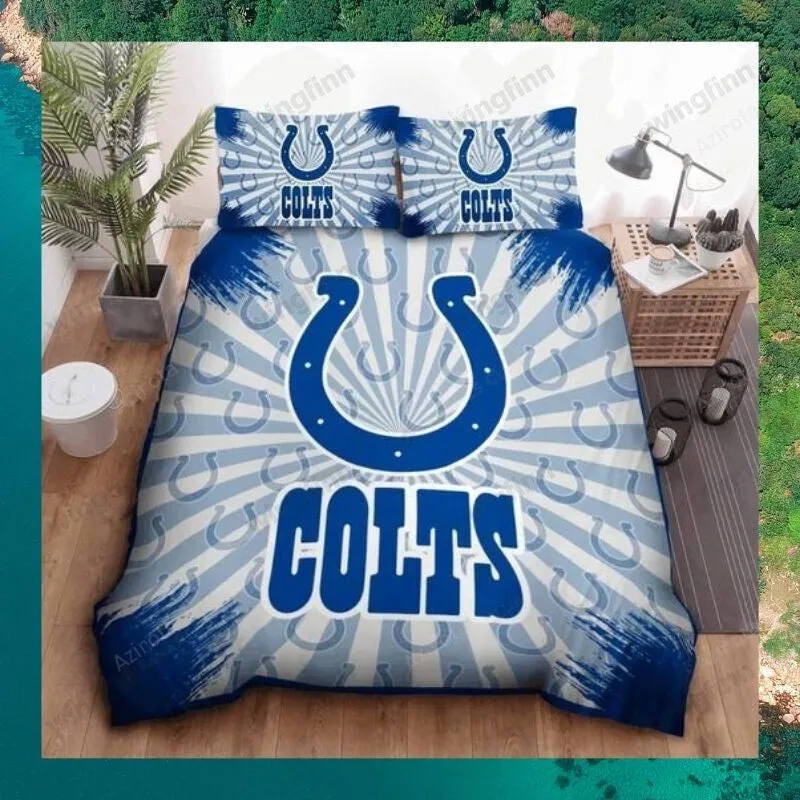 Indianapolis Colts 3PCS Bedding Set Duvet Cover And Pillow Cases Gift For Fan 1648