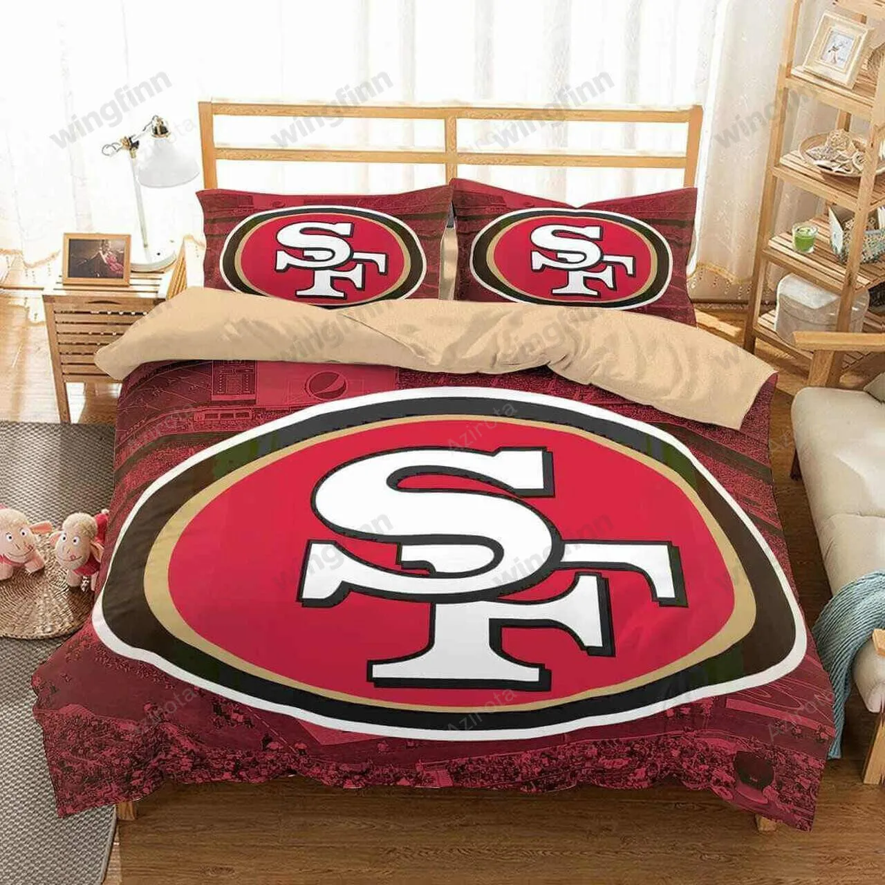 San Francisco 49ers 3PCS Bedding Set Duvet Cover And Pillow Cases Gift For Fan 382