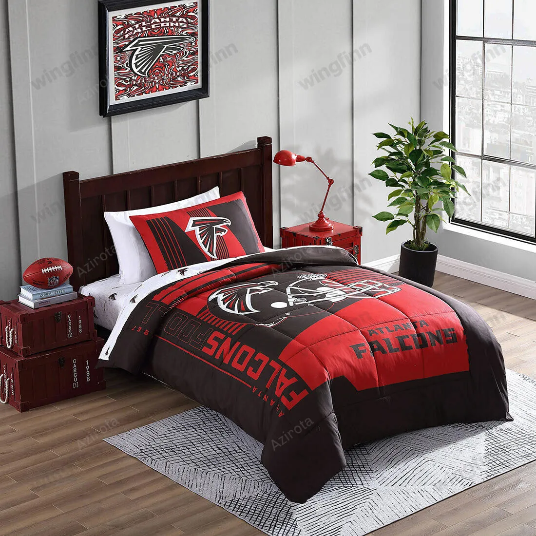 Atlanta Falcons 3PCS Bedding Set Duvet Cover And Pillow Cases Gift For Fan 1686