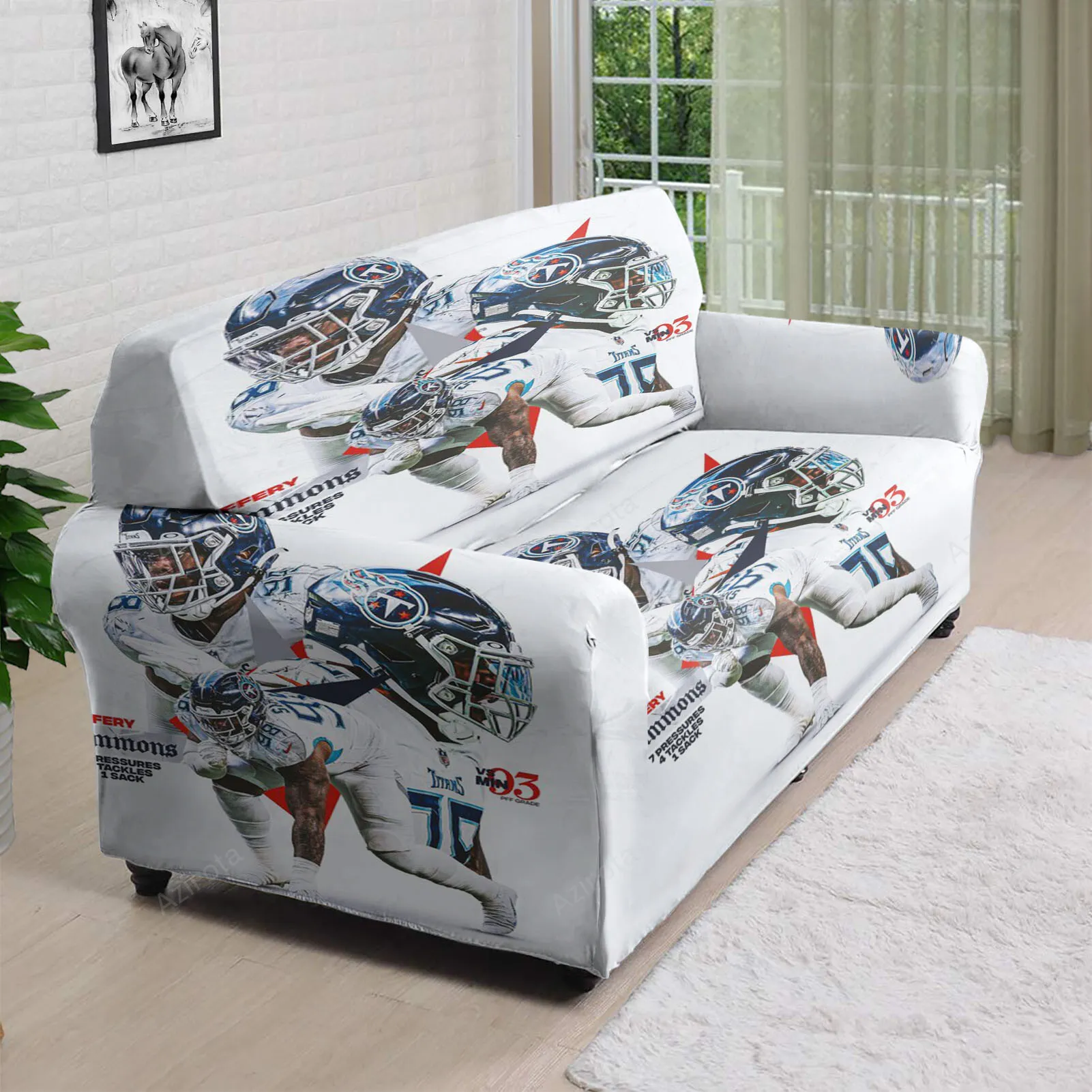 Tennessee Titans Jeffery Simmons1 3D Sofa Cover