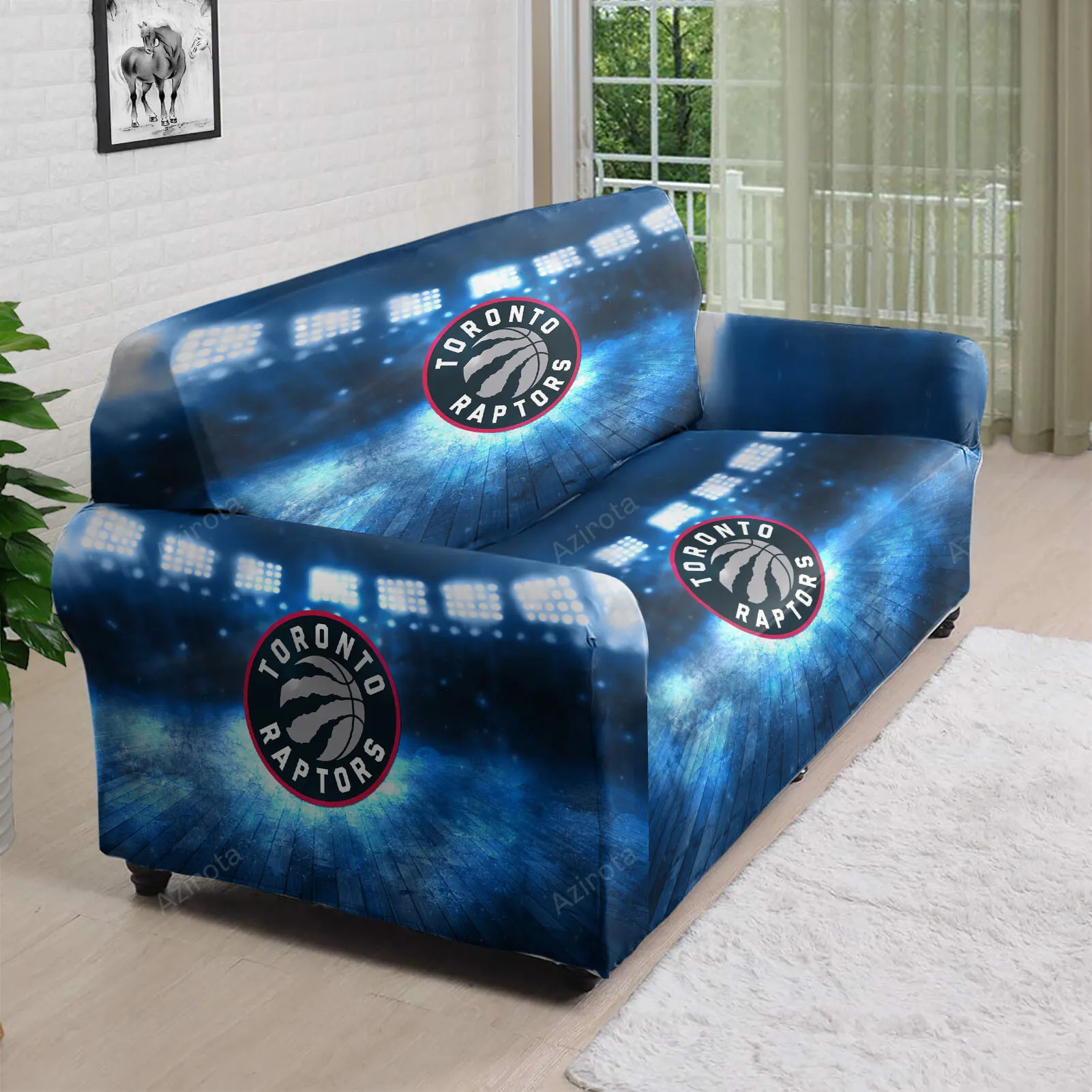 Toronto Raptors Stadium 3D Sofa Cover