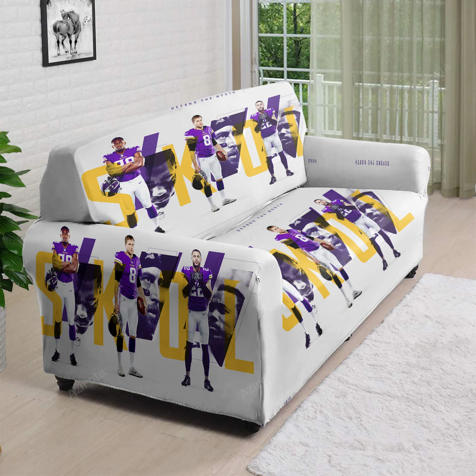 Minnesota Vikings Team v7 3D Sofa Cover
