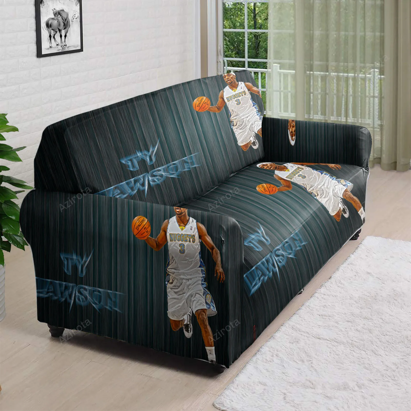 Denver Nuggets Ty Lawson2 3D Sofa Cover