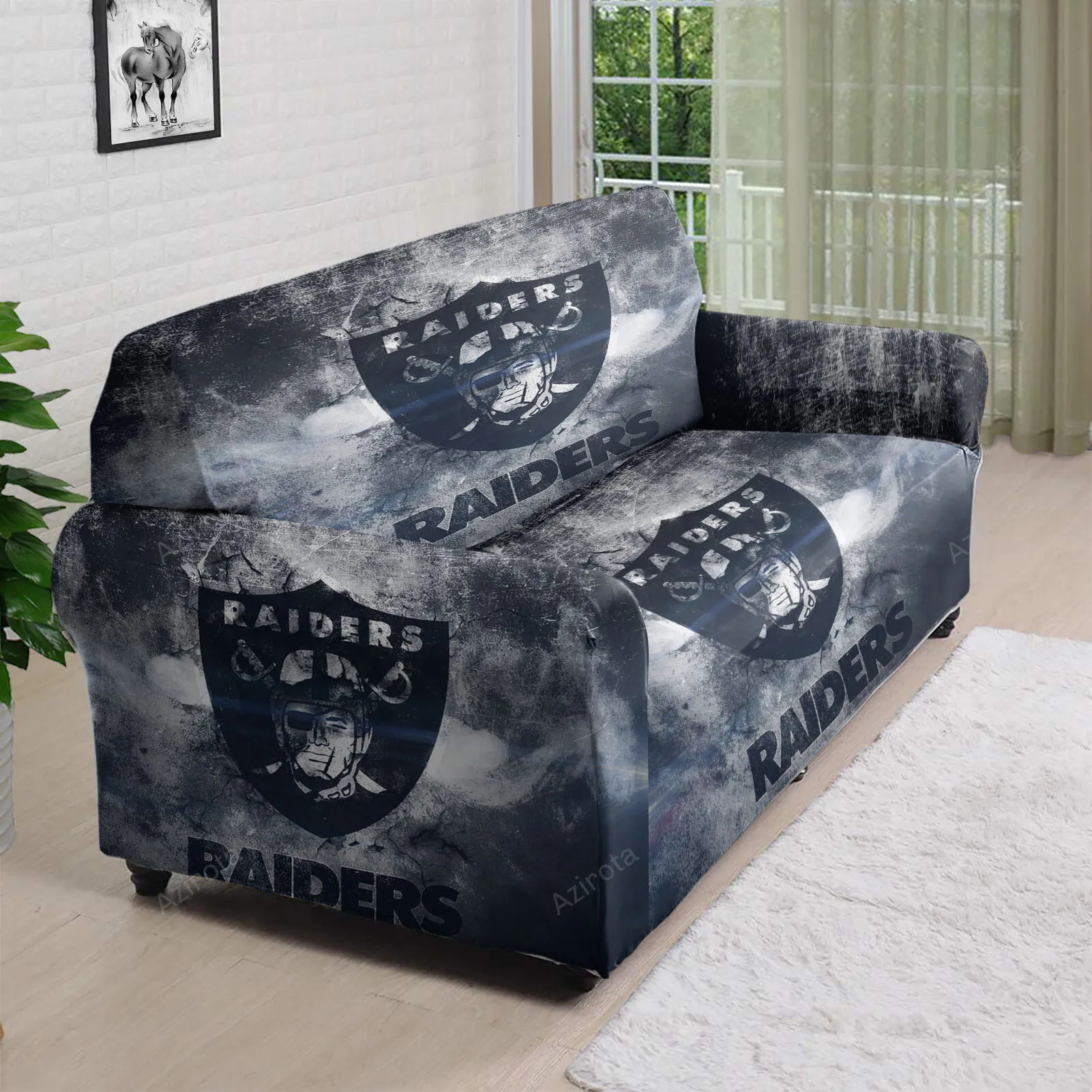 Las Vegas Raiders Logo Art22 3D Sofa Cover
