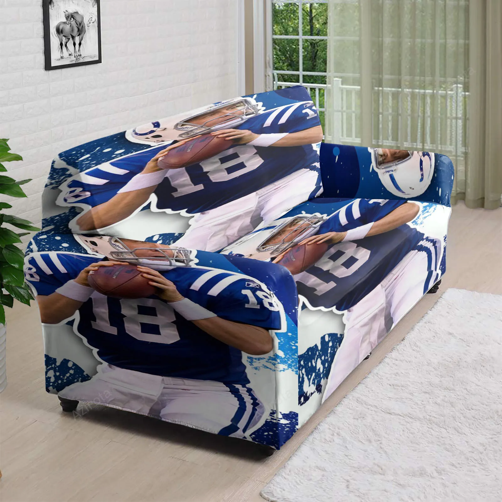 Indianapolis Colts Peyton Manning3 3D Sofa Cover