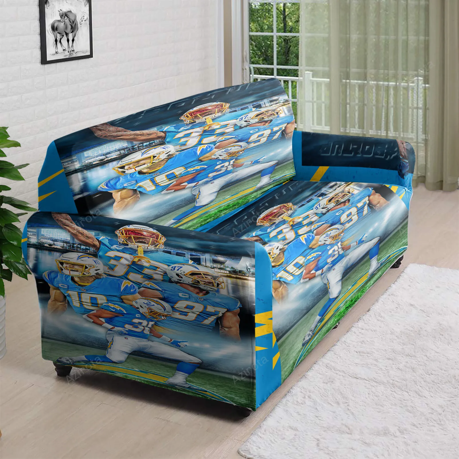 Los Angeles Chargers Team v21 3D Sofa Cover