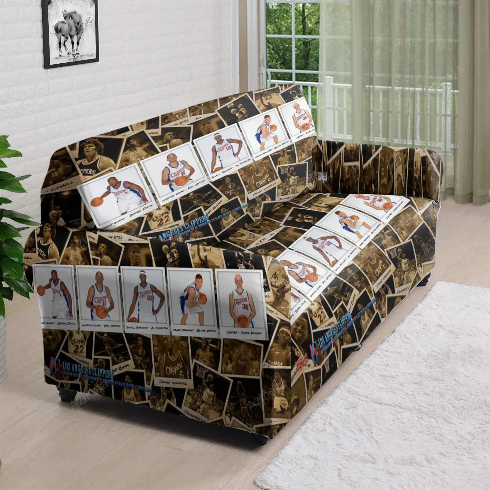 Los Angeles Clippers Colleage Players 3D Sofa Cover