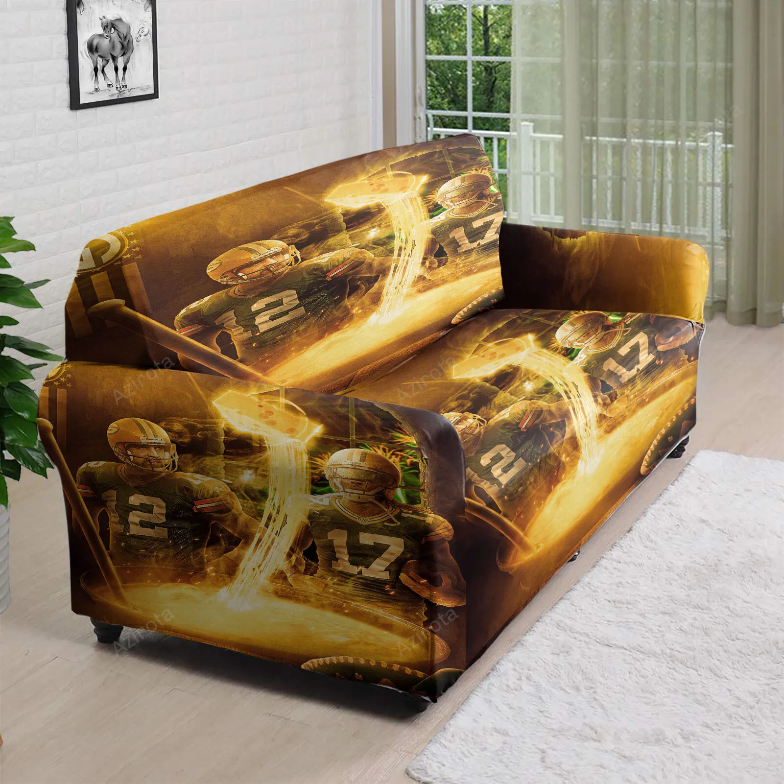 Green Bay Packers Player Team v8 3D Sofa Cover
