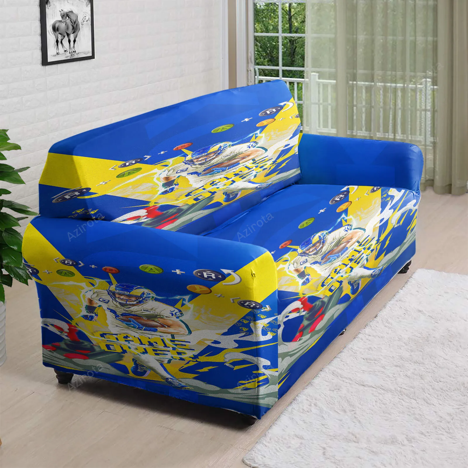 Los Angeles Rams Game Over 3D Sofa Cover
