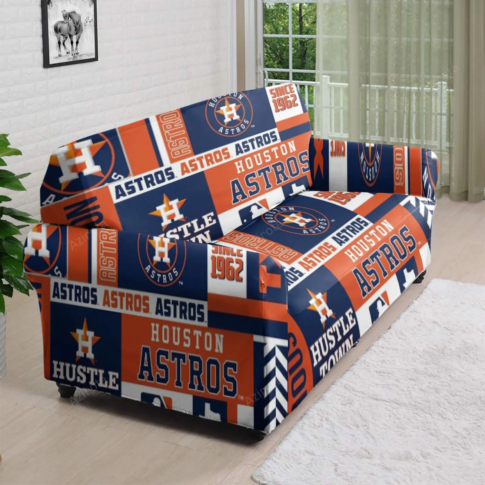 Houston Astros Emblem v5 3D Sofa Cover