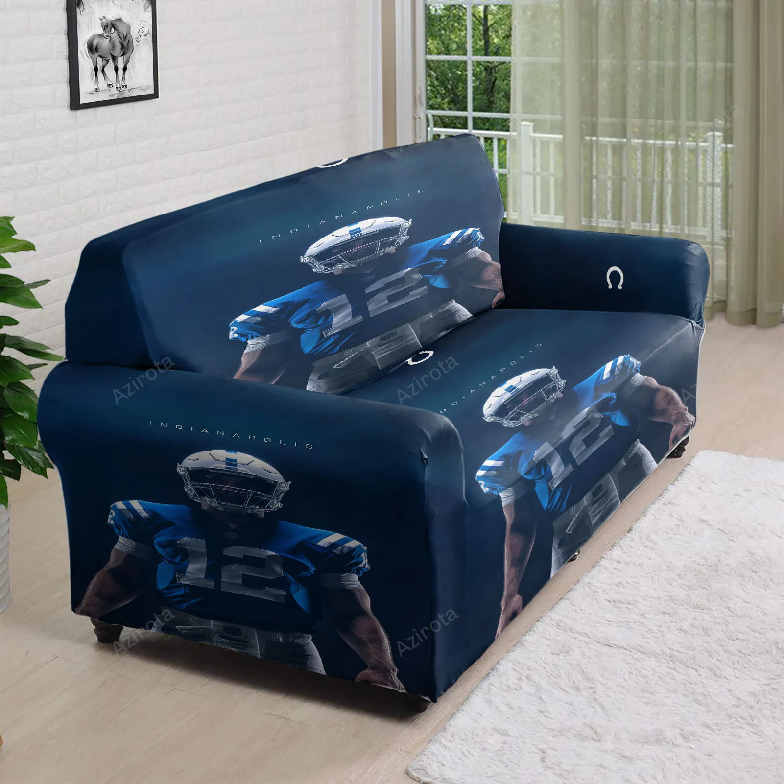 Indianapolis Colts Andrew Luck1 3D Sofa Cover