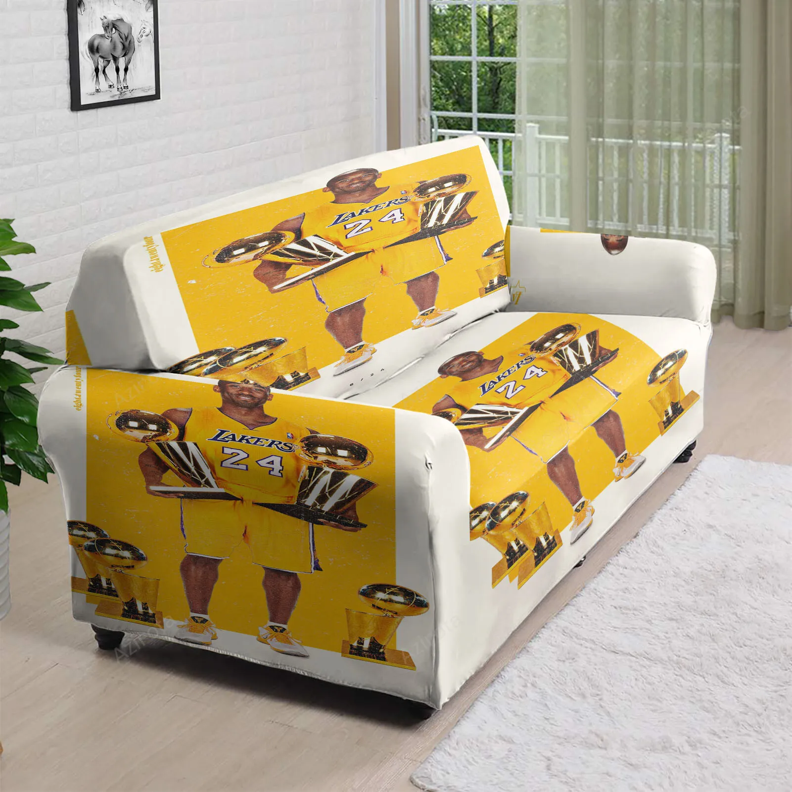 Los Angeles Lakers 24 Kobe Bryant k4 3D Sofa Cover