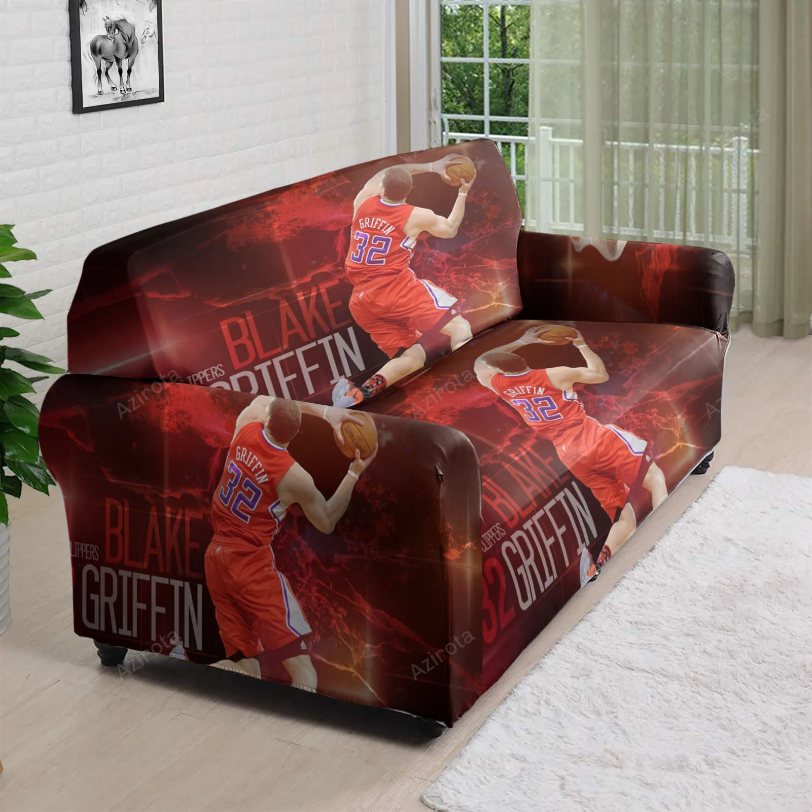 Los Angeles Clippers Blake Griffin 321 3D Sofa Cover