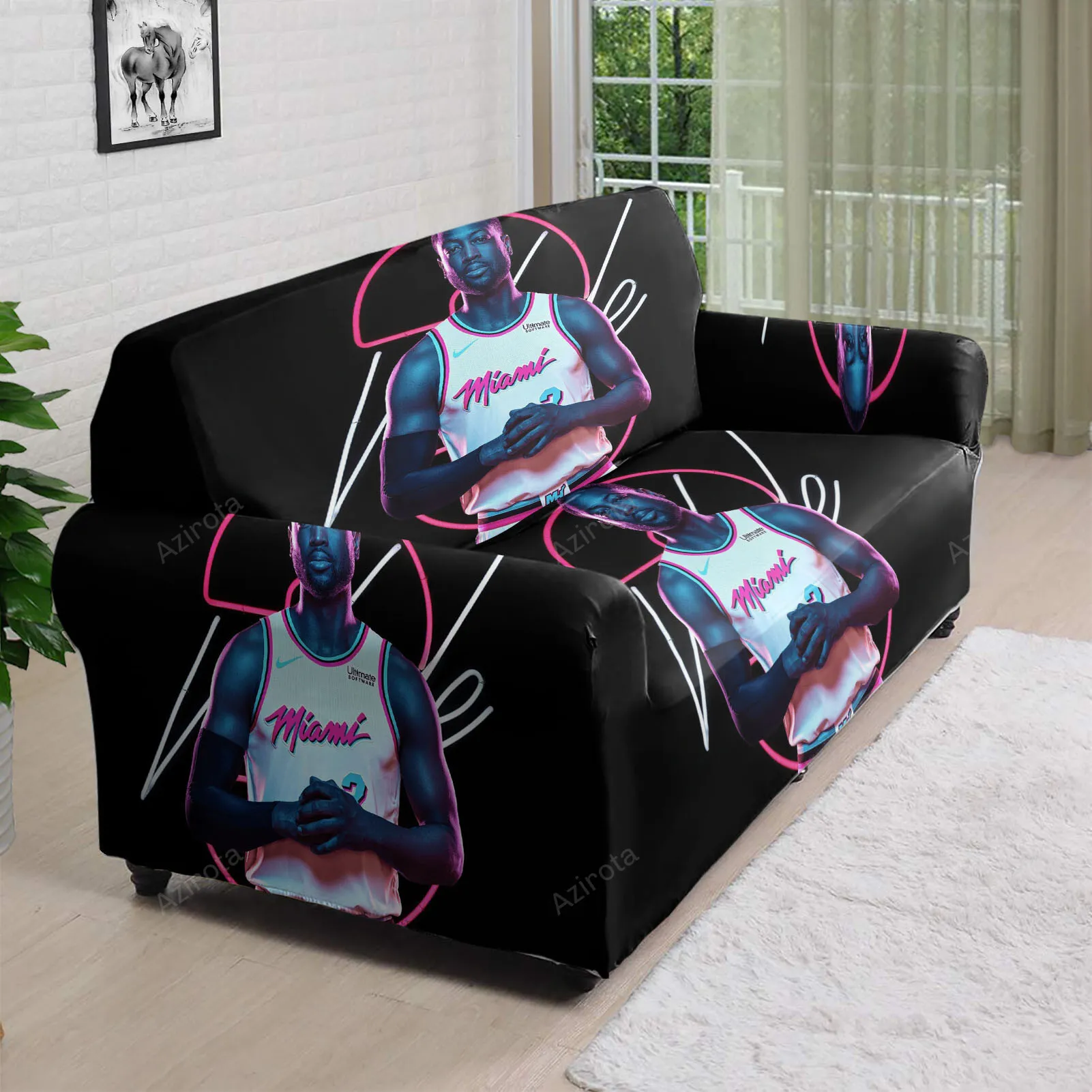 Miami Heat Dwyane Wade11 3D Sofa Cover