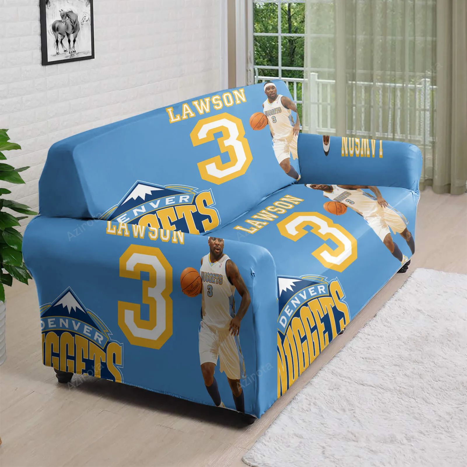 Denver Nuggets Ty Lawson1 3D Sofa Cover