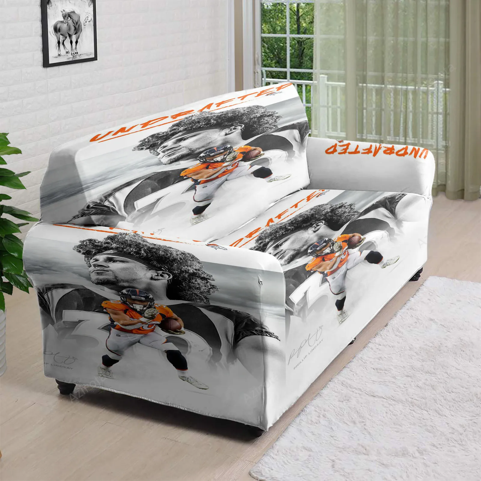 Denver Broncos Phillip Lindsay3 3D Sofa Cover