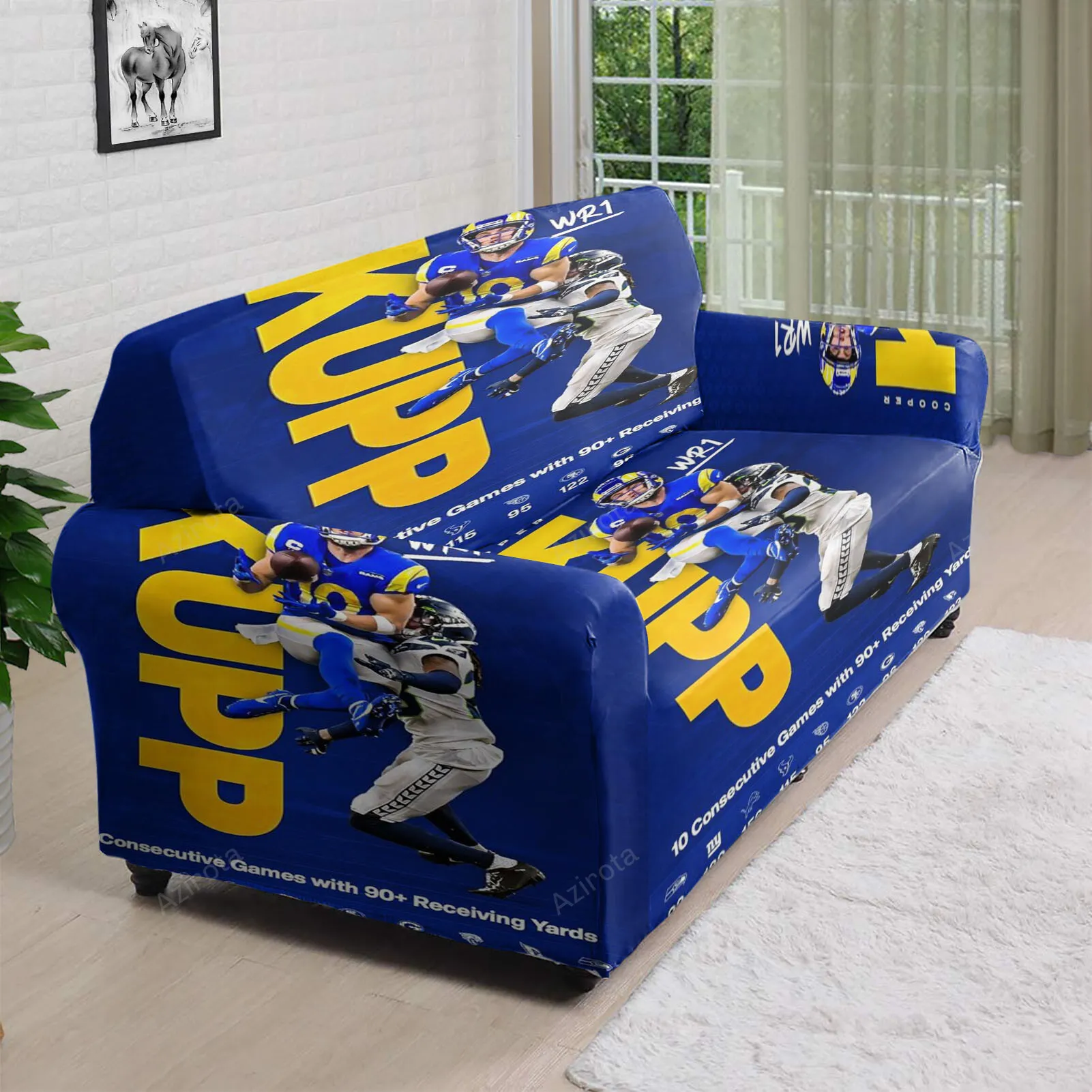Los Angeles Rams Cooper Kupp4 3D Sofa Cover