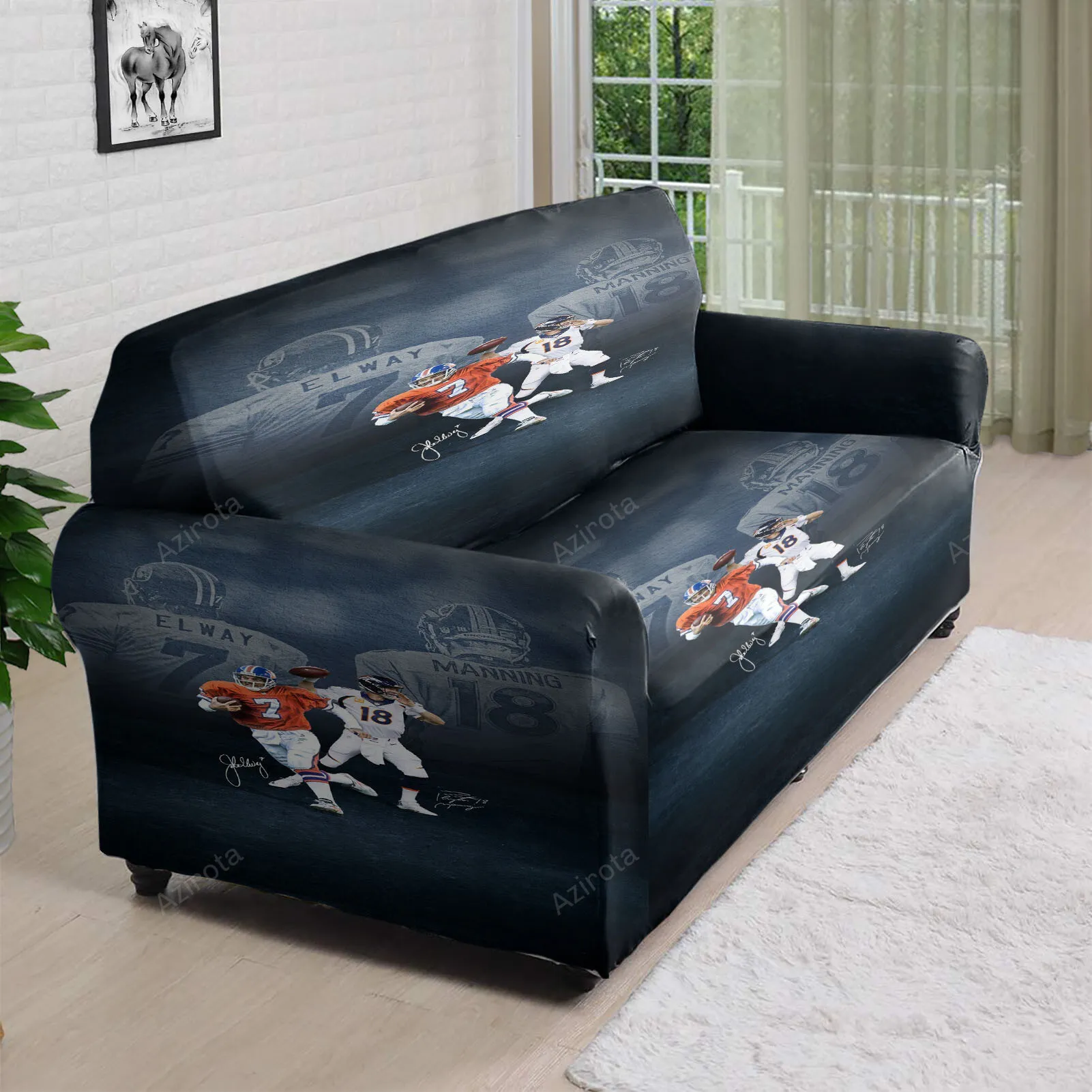 Denver Broncos All Players2 3D Sofa Cover