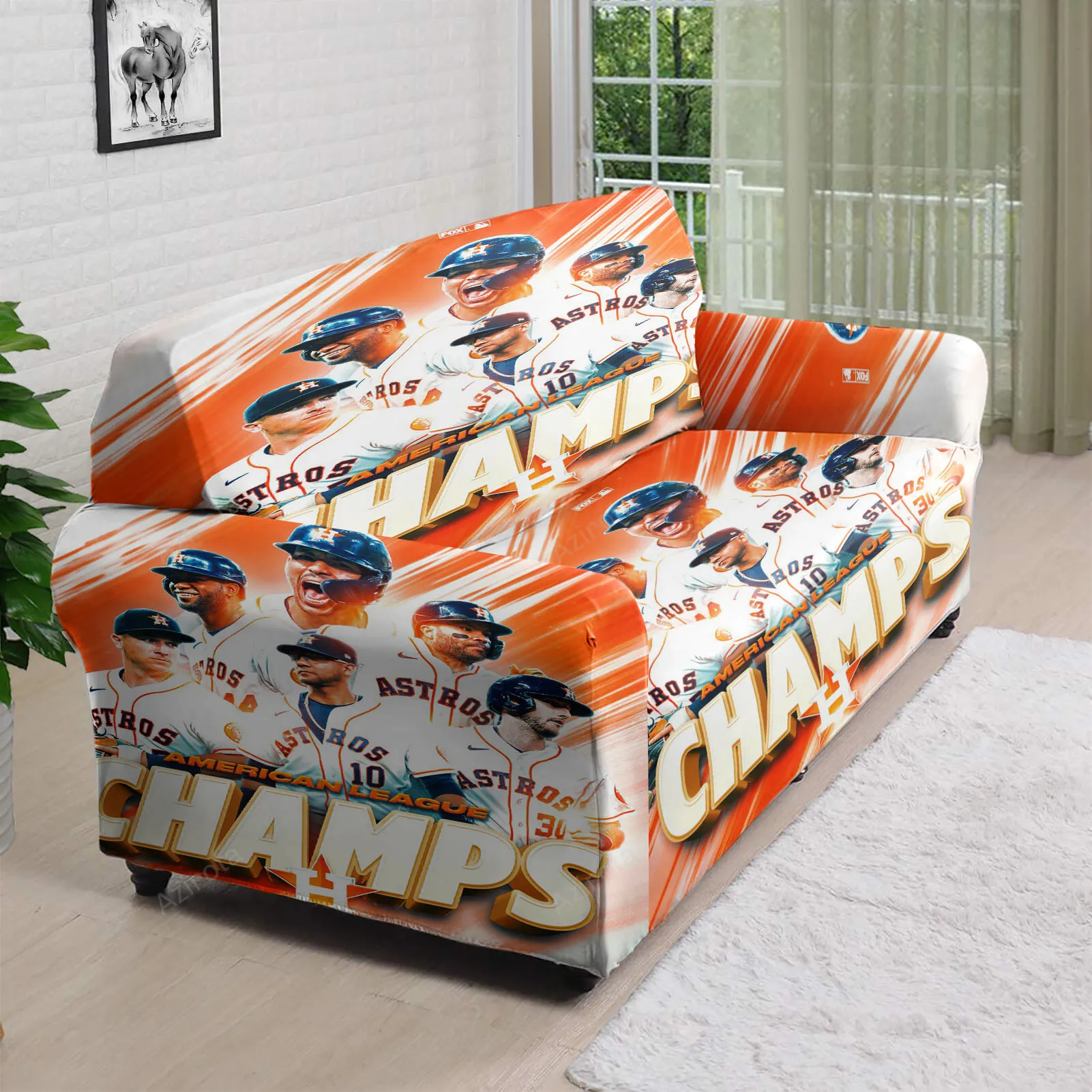 Houston Astros Team Champs 3D Sofa Cover