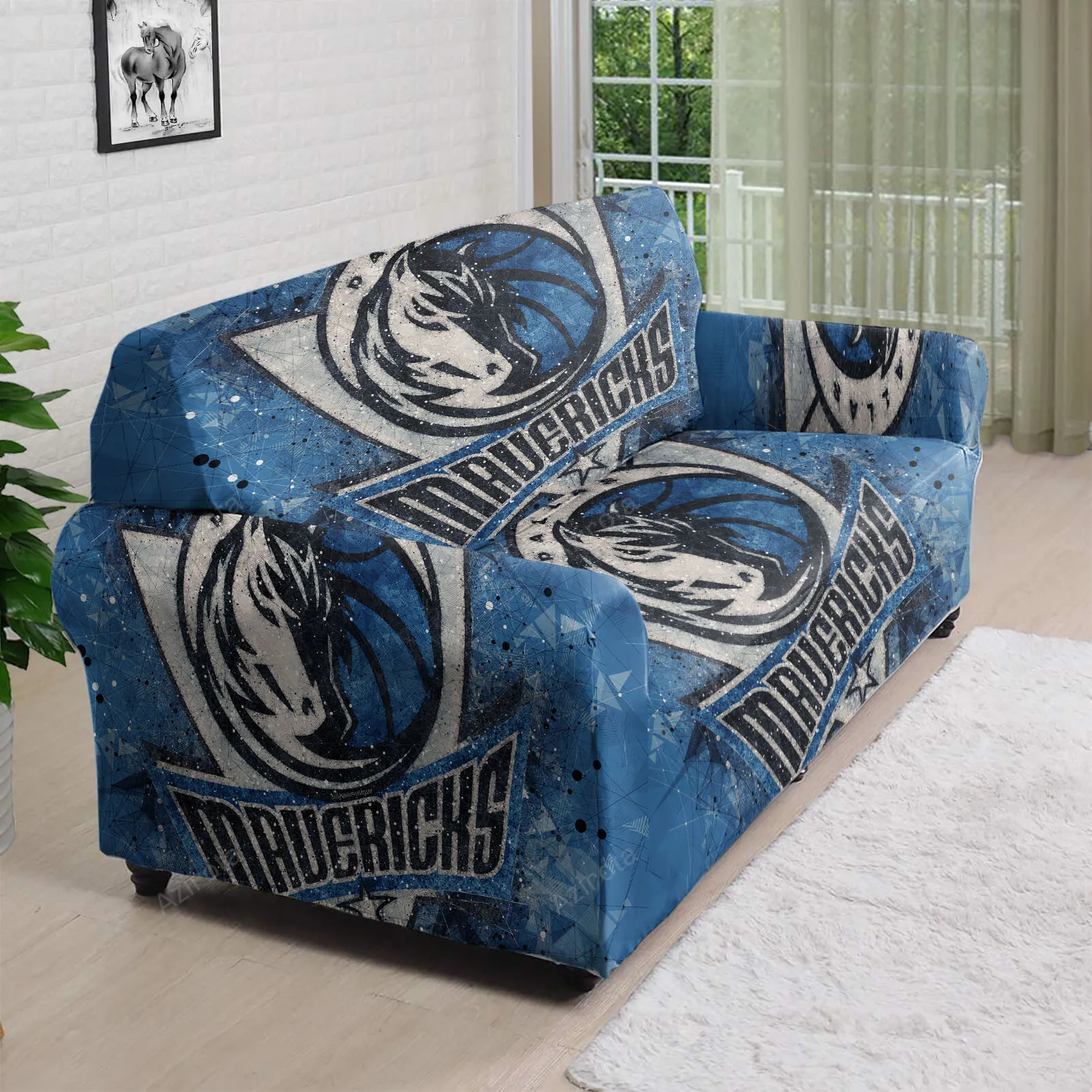 Dallas Mavericks Logo Art 31 3D Sofa Cover