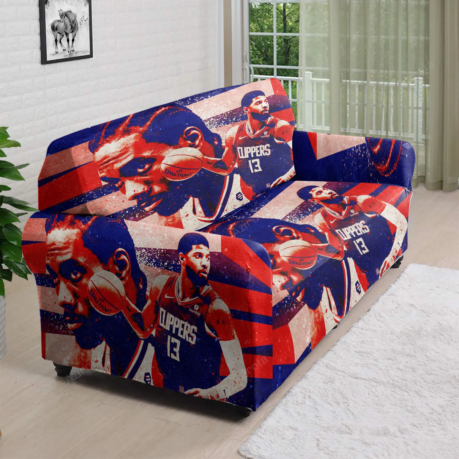 Los Angeles Clippers Paul George 131 3D Sofa Cover
