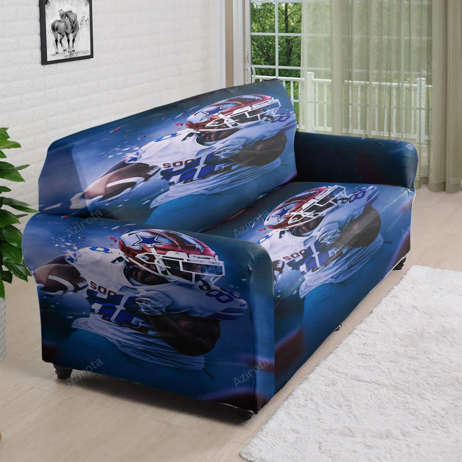 Dallas Cowboys Michael Runing 3D Sofa Cover