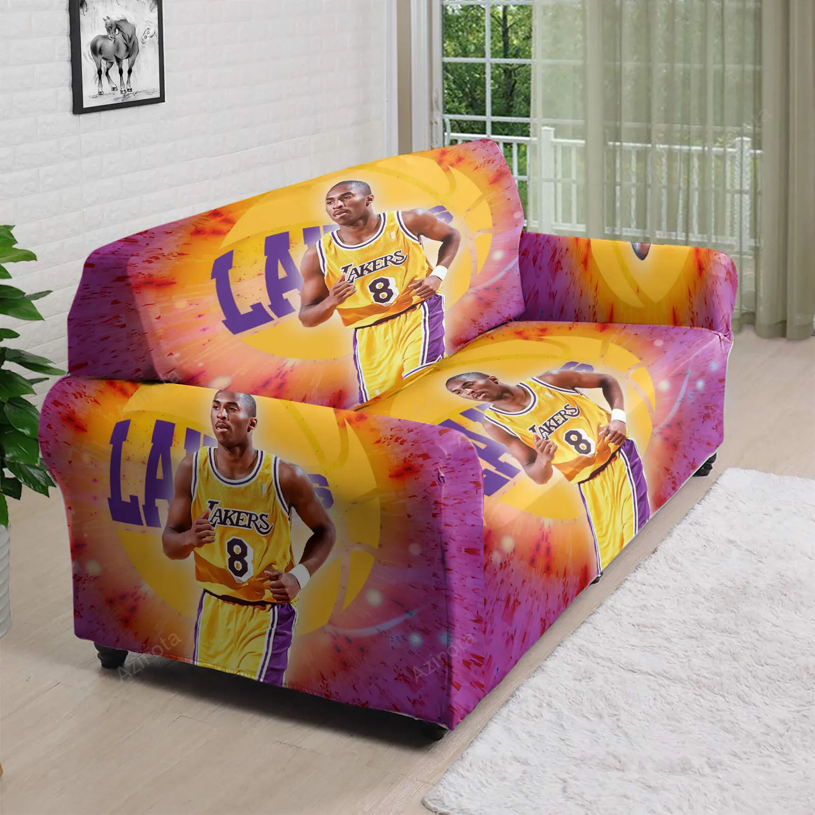 Los Angeles Lakers 08 Byron Scott b2 3D Sofa Cover