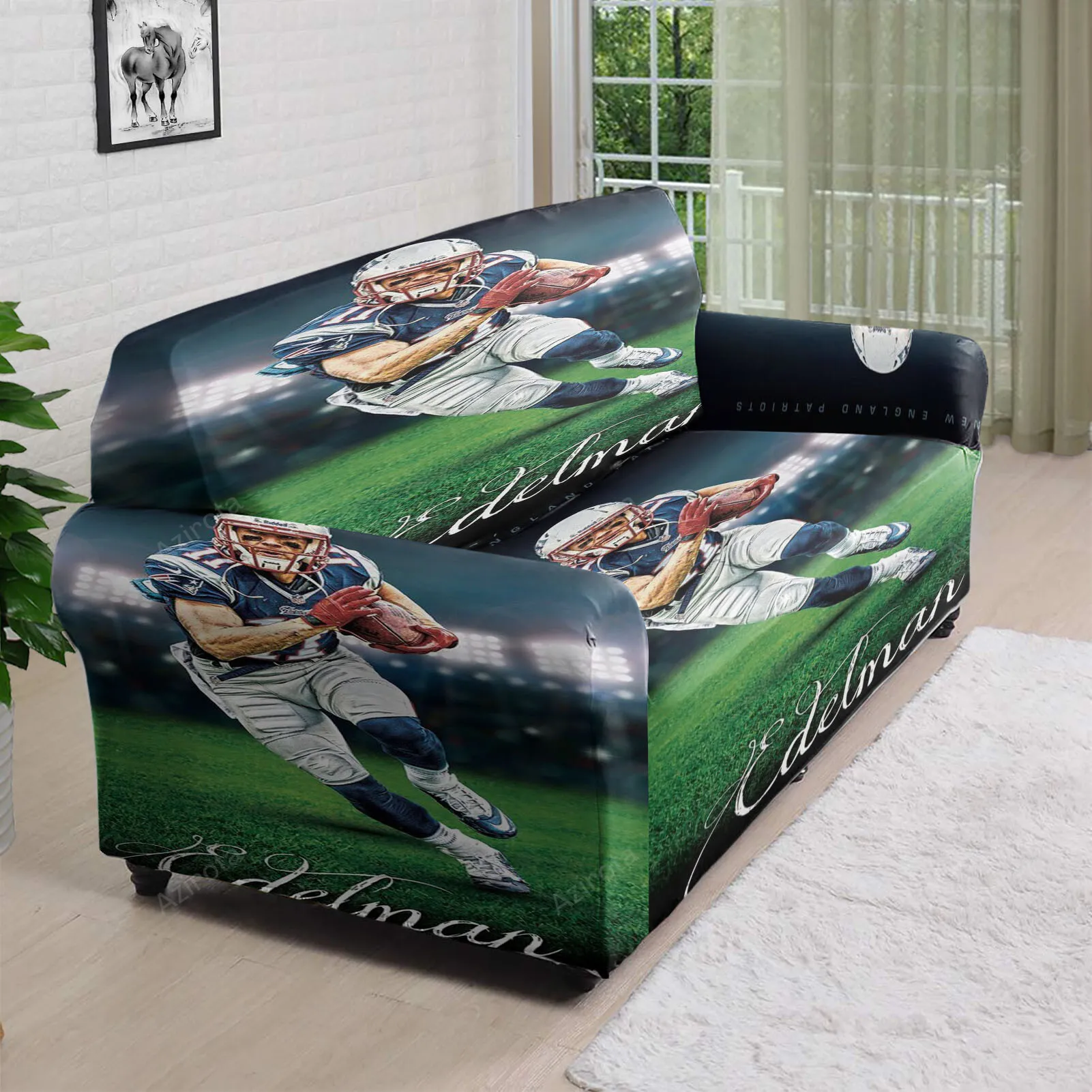 New England Patriots Julian Edelman7 3D Sofa Cover