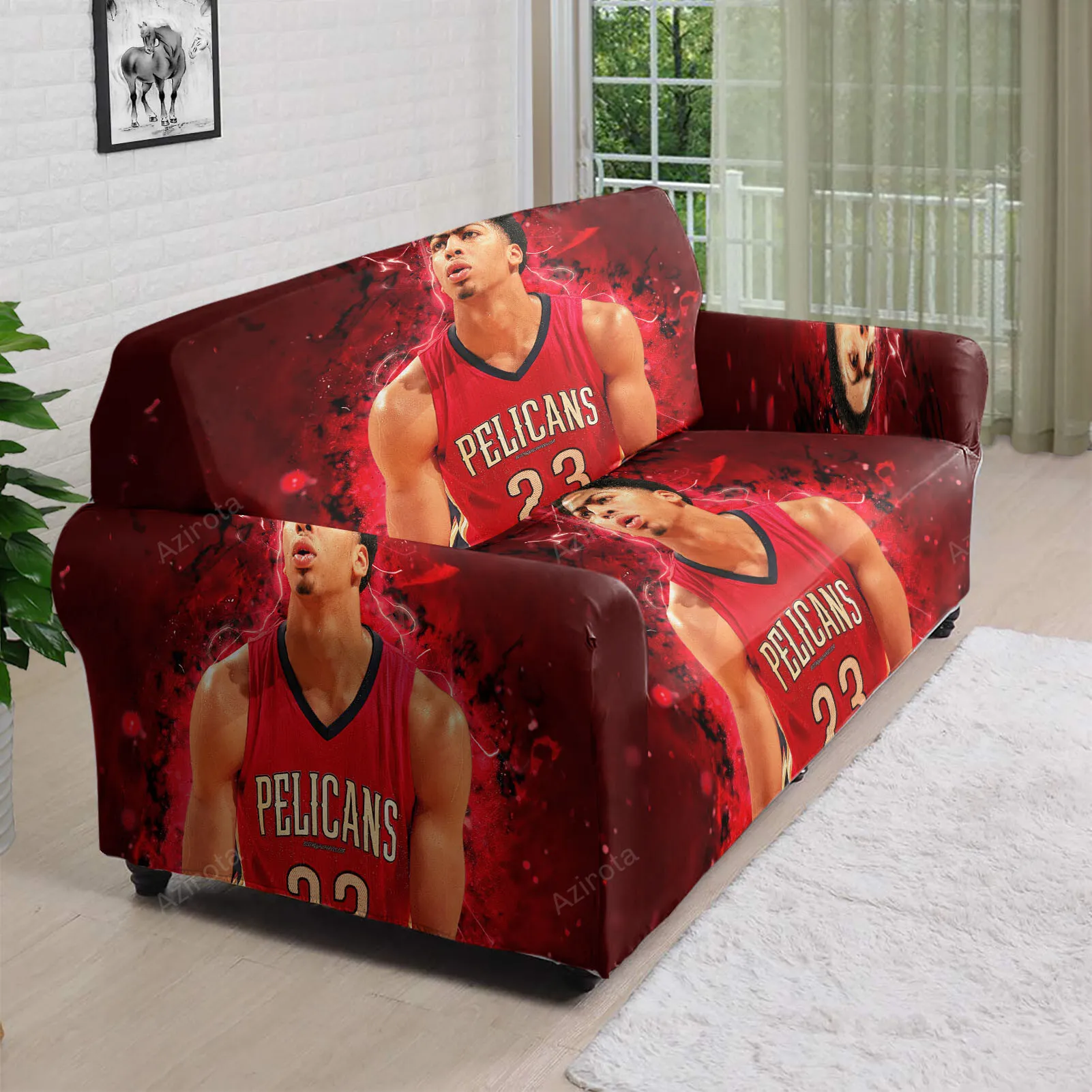 New Orleans Pelicans 23 Anthony David v27 3D Sofa Cover