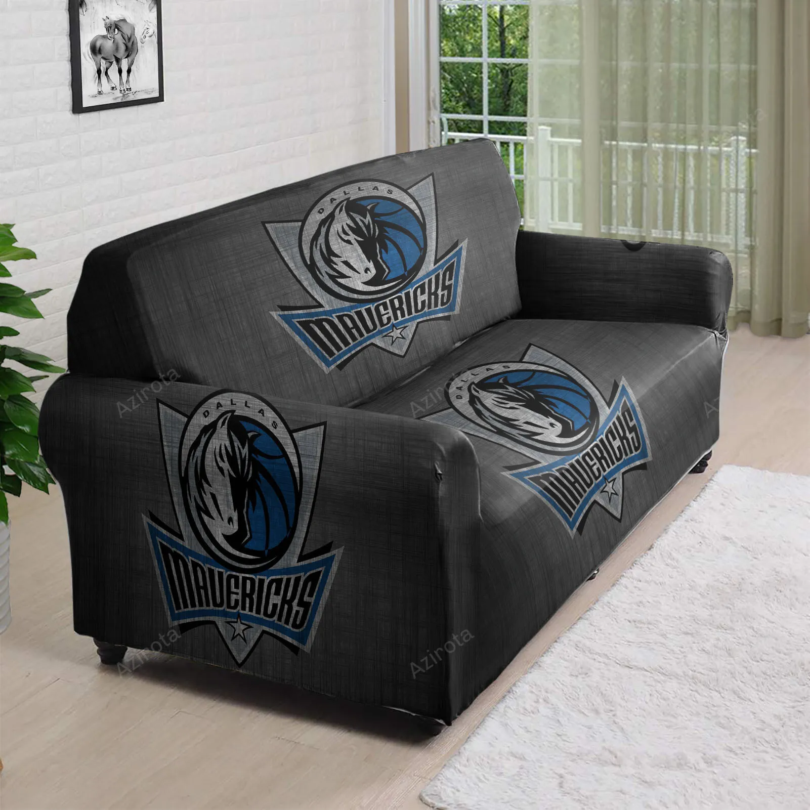 Dallas Mavericks Logo Art 11 3D Sofa Cover