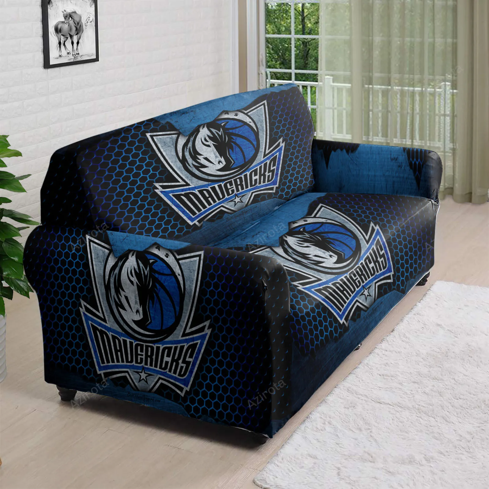 Dallas Mavericks Logo Art 13 3D Sofa Cover