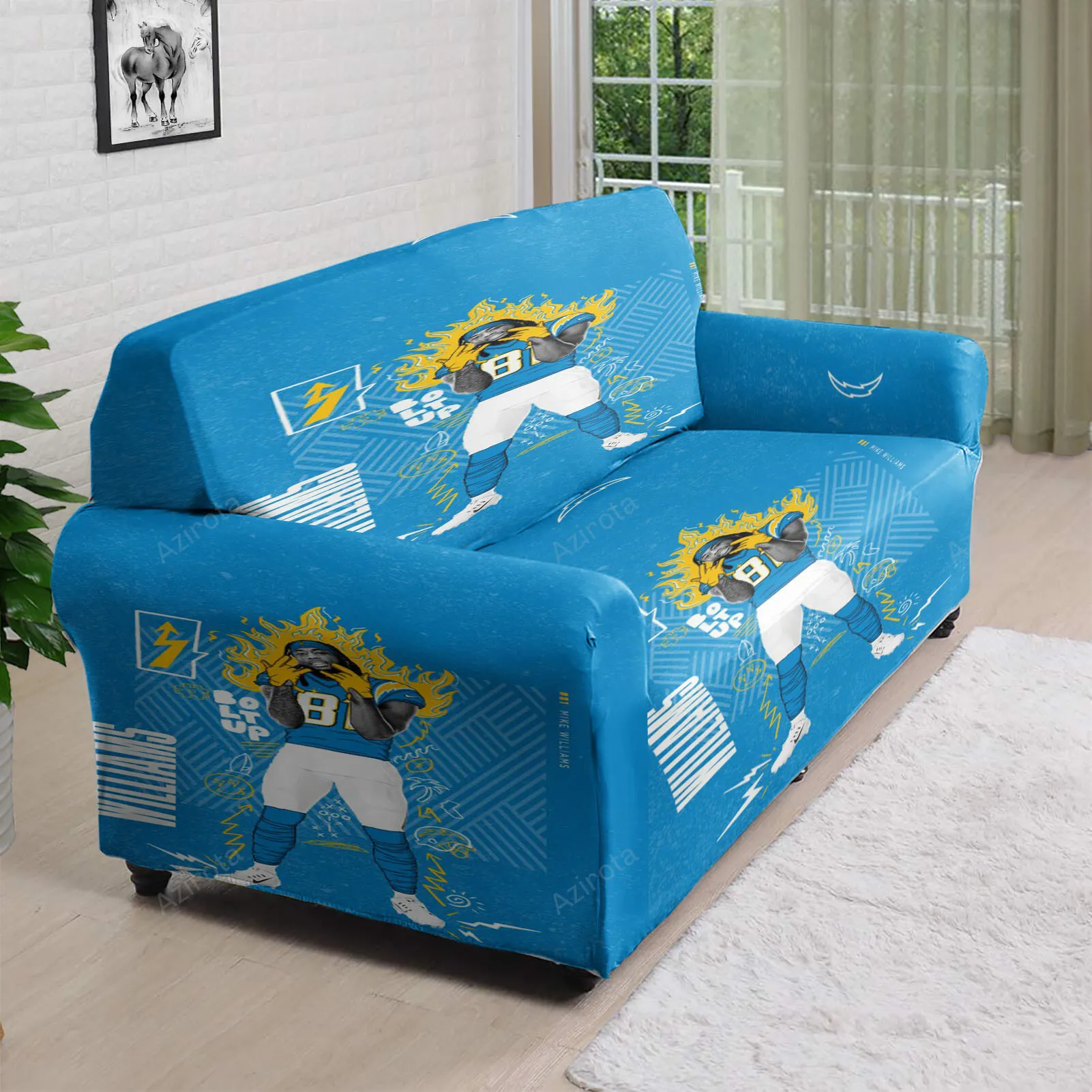 Los Angeles Chargers Mike Williams1 3D Sofa Cover