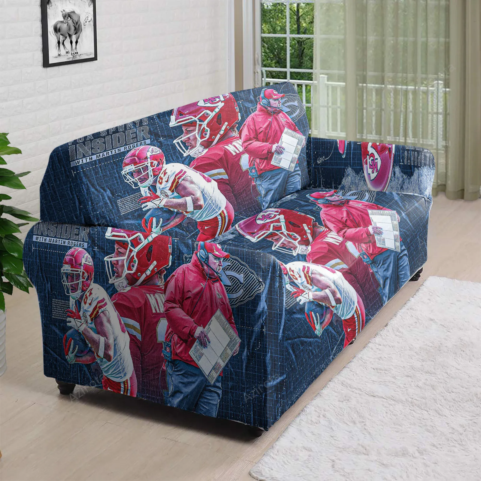 Kansas City Chiefs Team v4 3D Sofa Cover