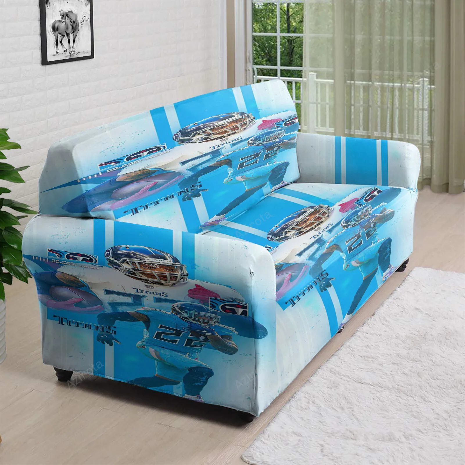 Tennessee Titans Derrick Henry6 3D Sofa Cover