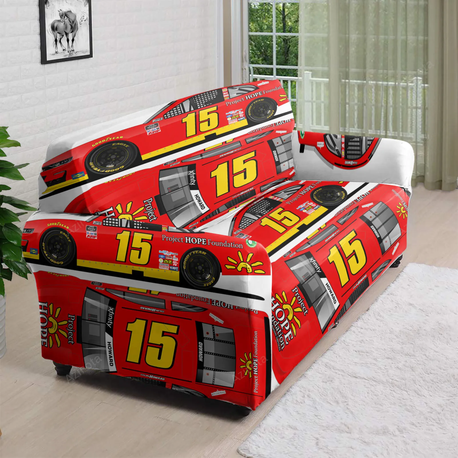 JD Motorsport W Gary Keller Car7 3D Sofa Cover