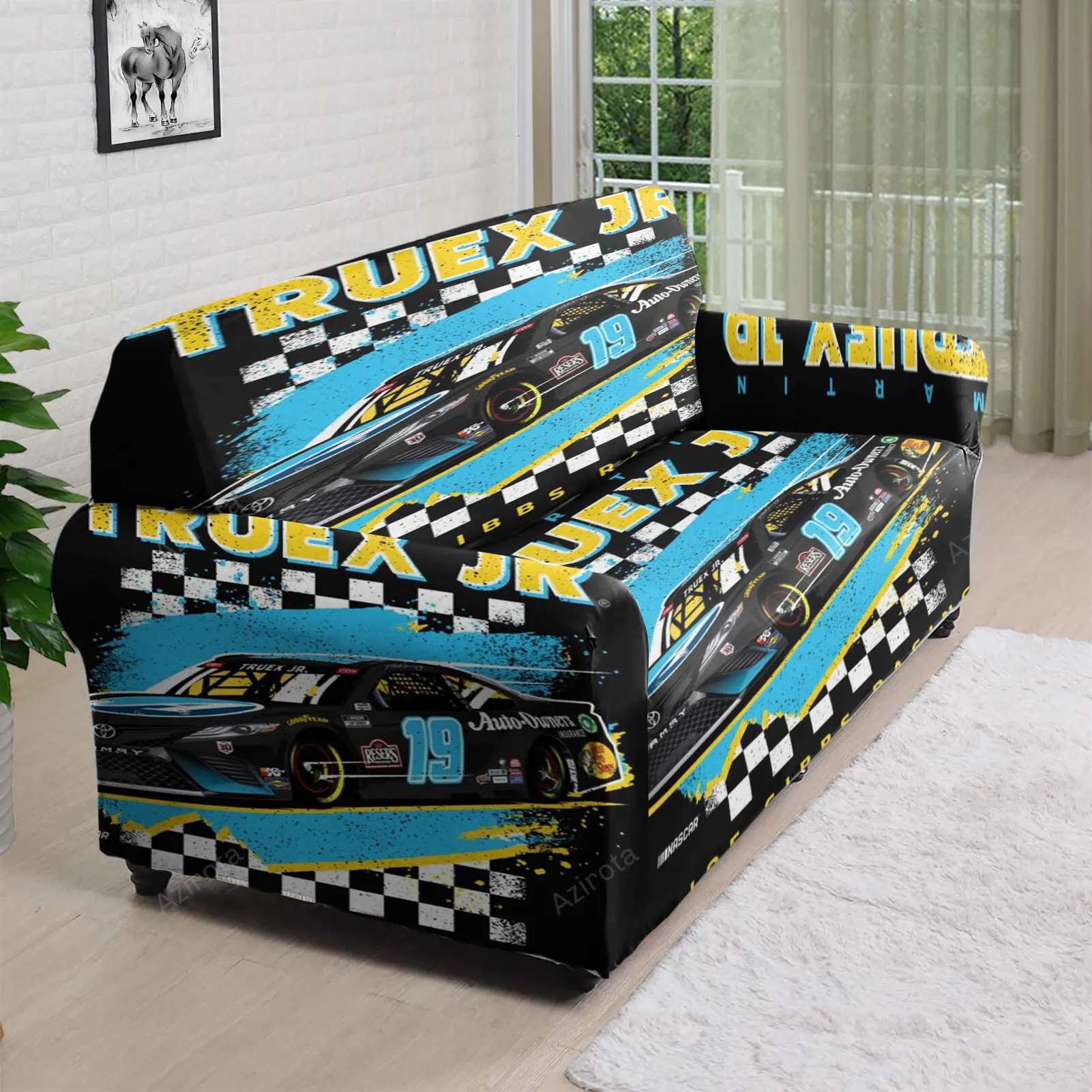 Joe Gibbs Racing Martin Truex Jr5 3D Sofa Cover