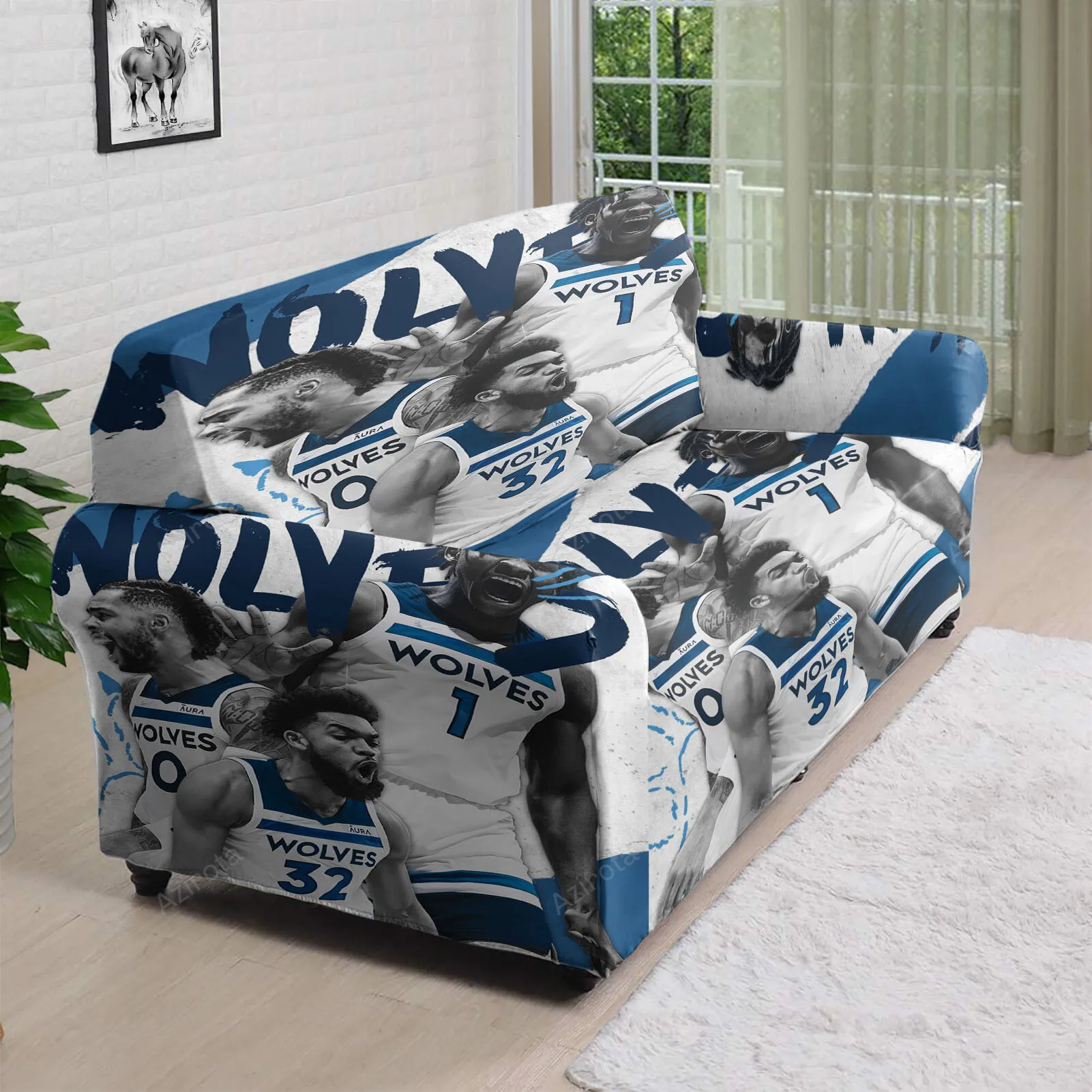 Minnesota Timberwolves Players v35 3D Sofa Cover