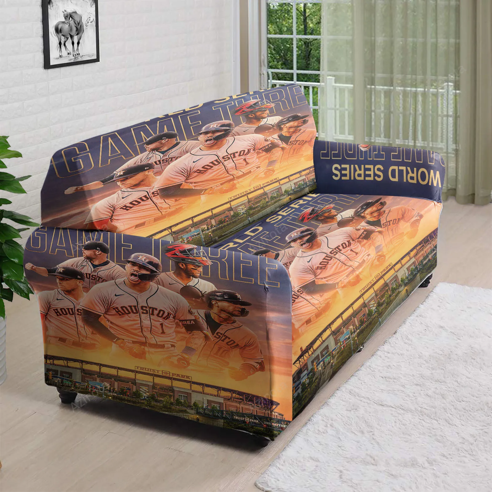 Houston Astros Team World Series 3D Sofa Cover