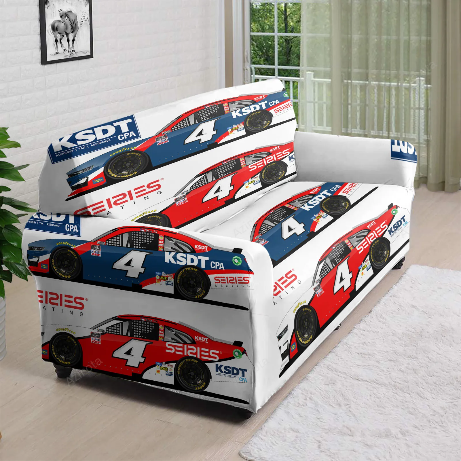 JD Motorsport W Gary Keller Car1 3D Sofa Cover