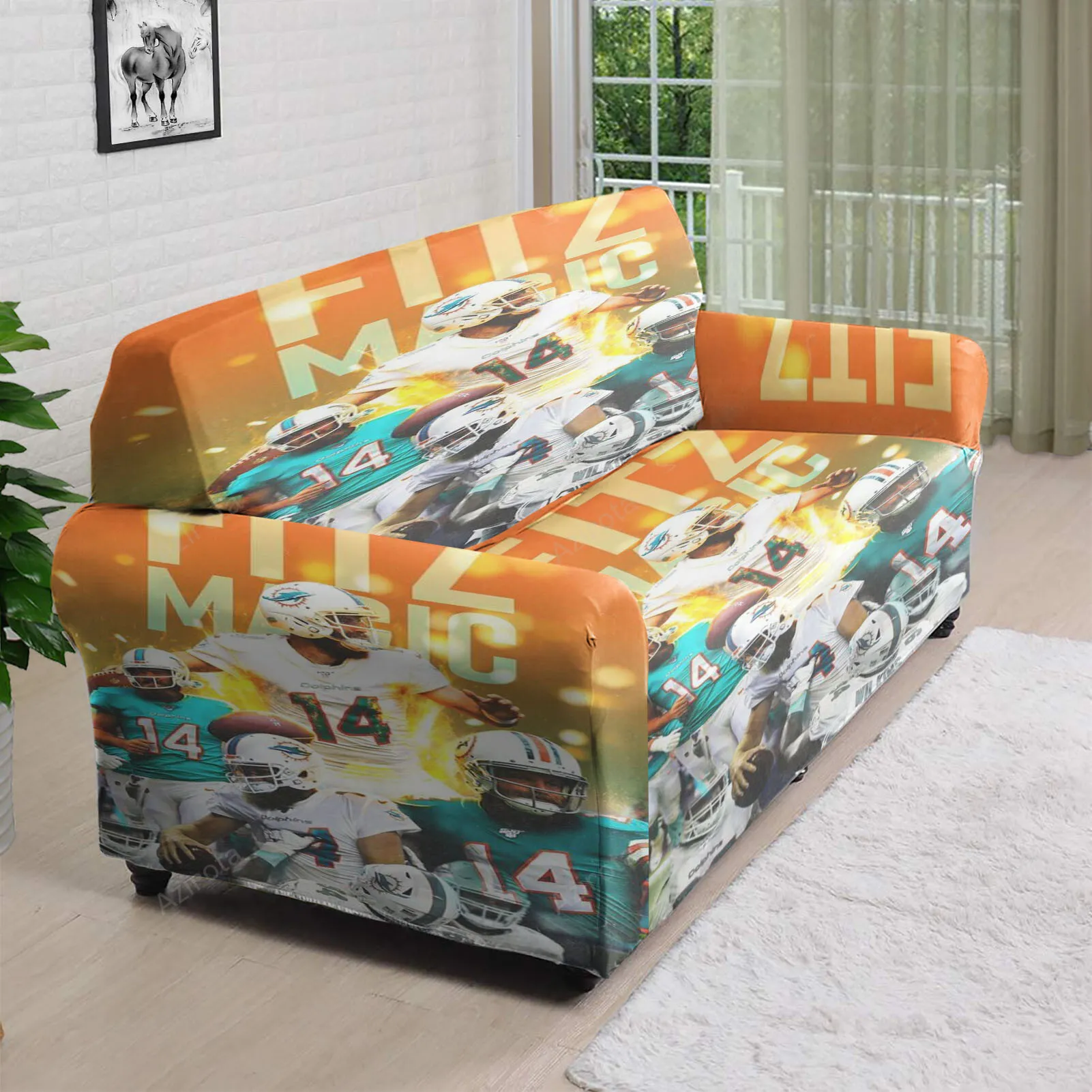 Miami Dolphins Jarvis Landry1 3D Sofa Cover