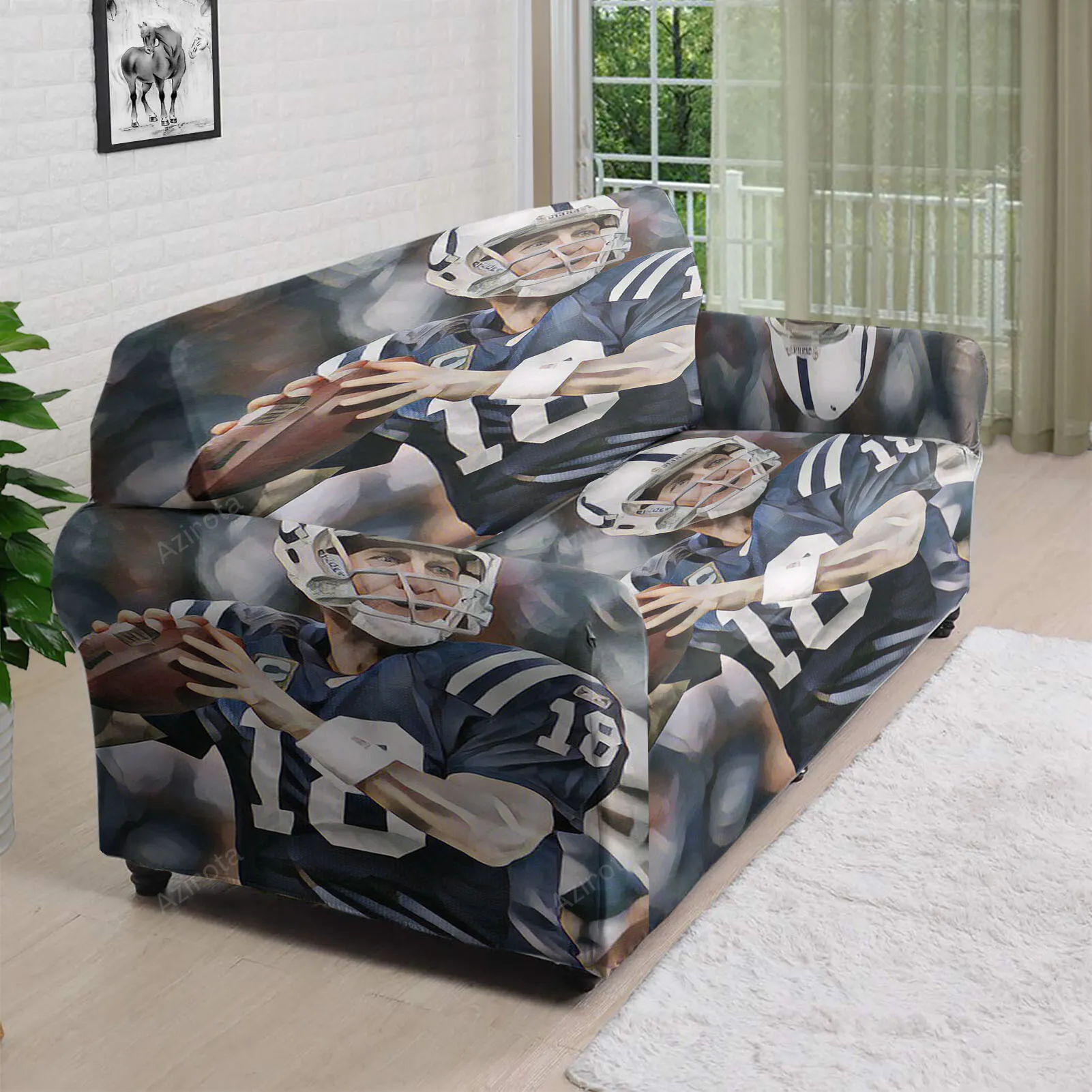 Indianapolis Colts Peyton Manning1 3D Sofa Cover