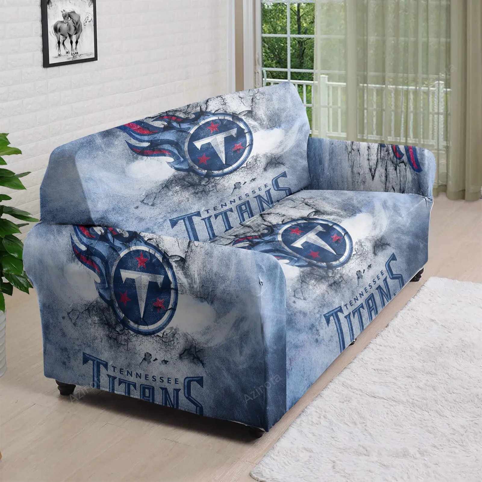 Tennessee Titans Emblem v1 3D Sofa Cover