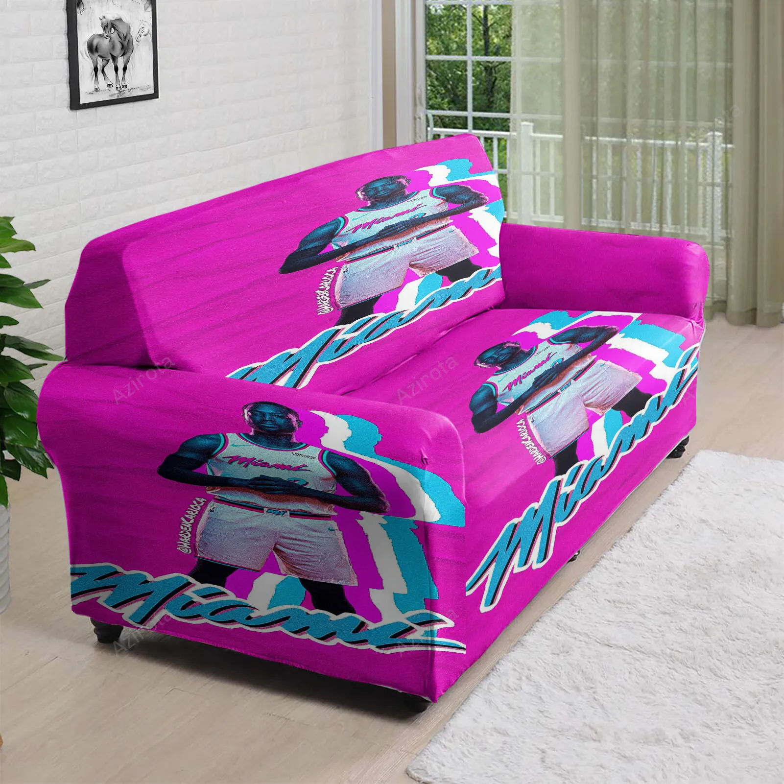 Miami Heat Dwyane Wade12 3D Sofa Cover