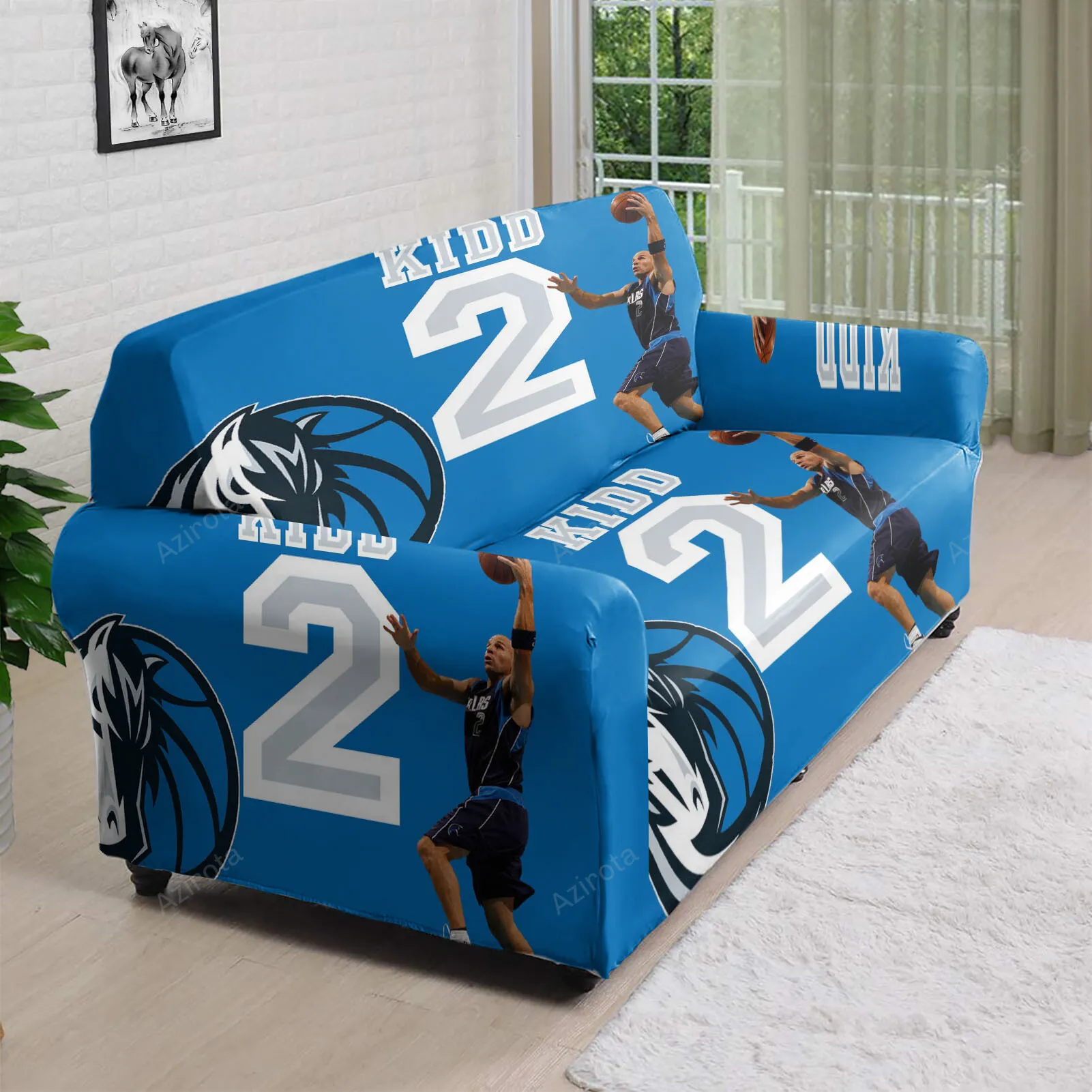 Dallas Mavericks 02 Jason Kidd 3D Sofa Cover