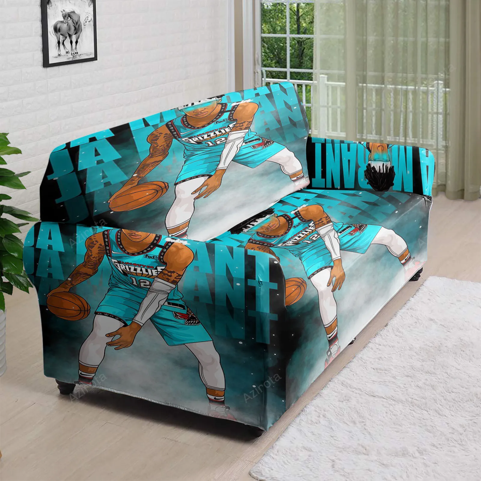 Memphis Grizzlies Ja Morant 12 v10 3D Sofa Cover