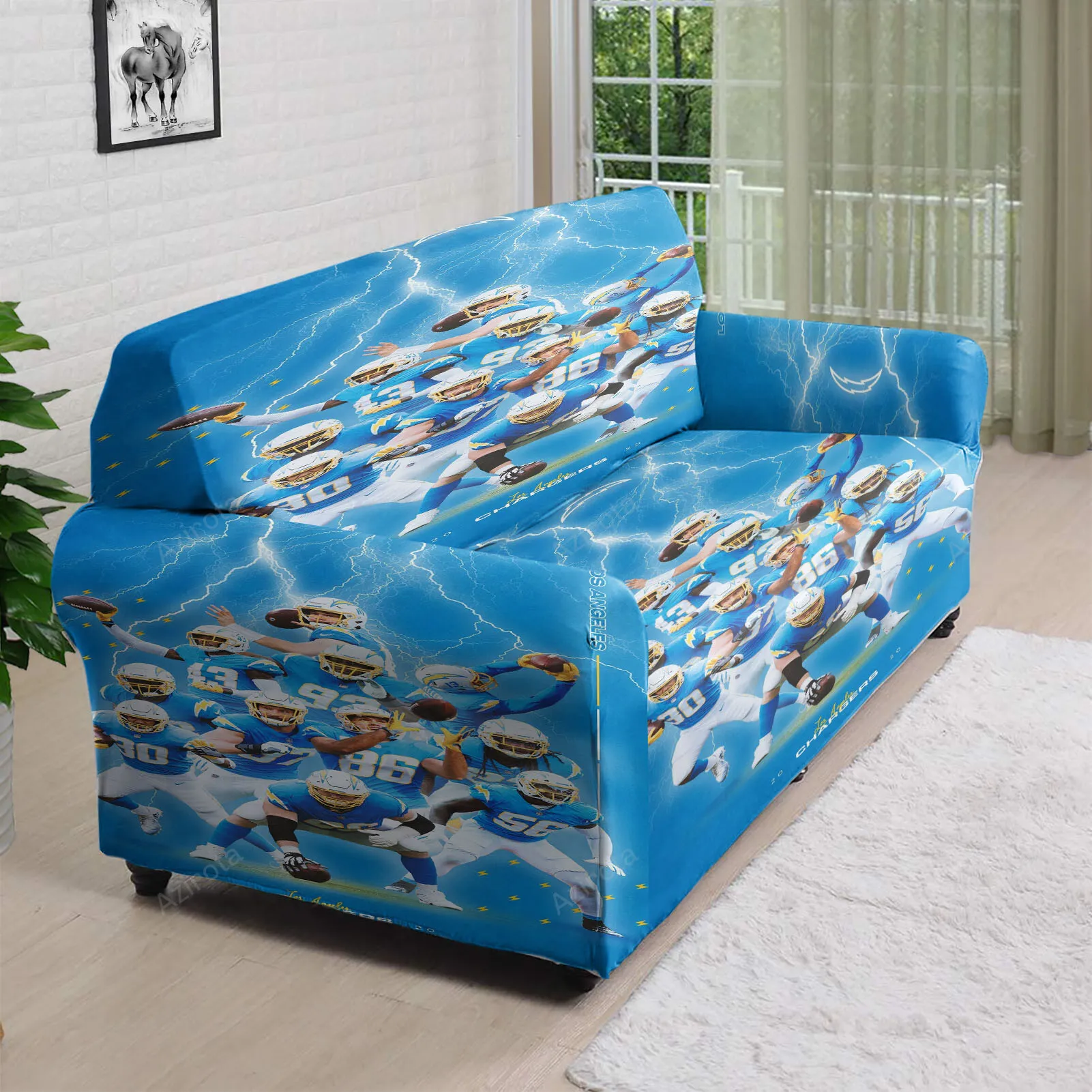 Los Angeles Chargers Team v2 3D Sofa Cover