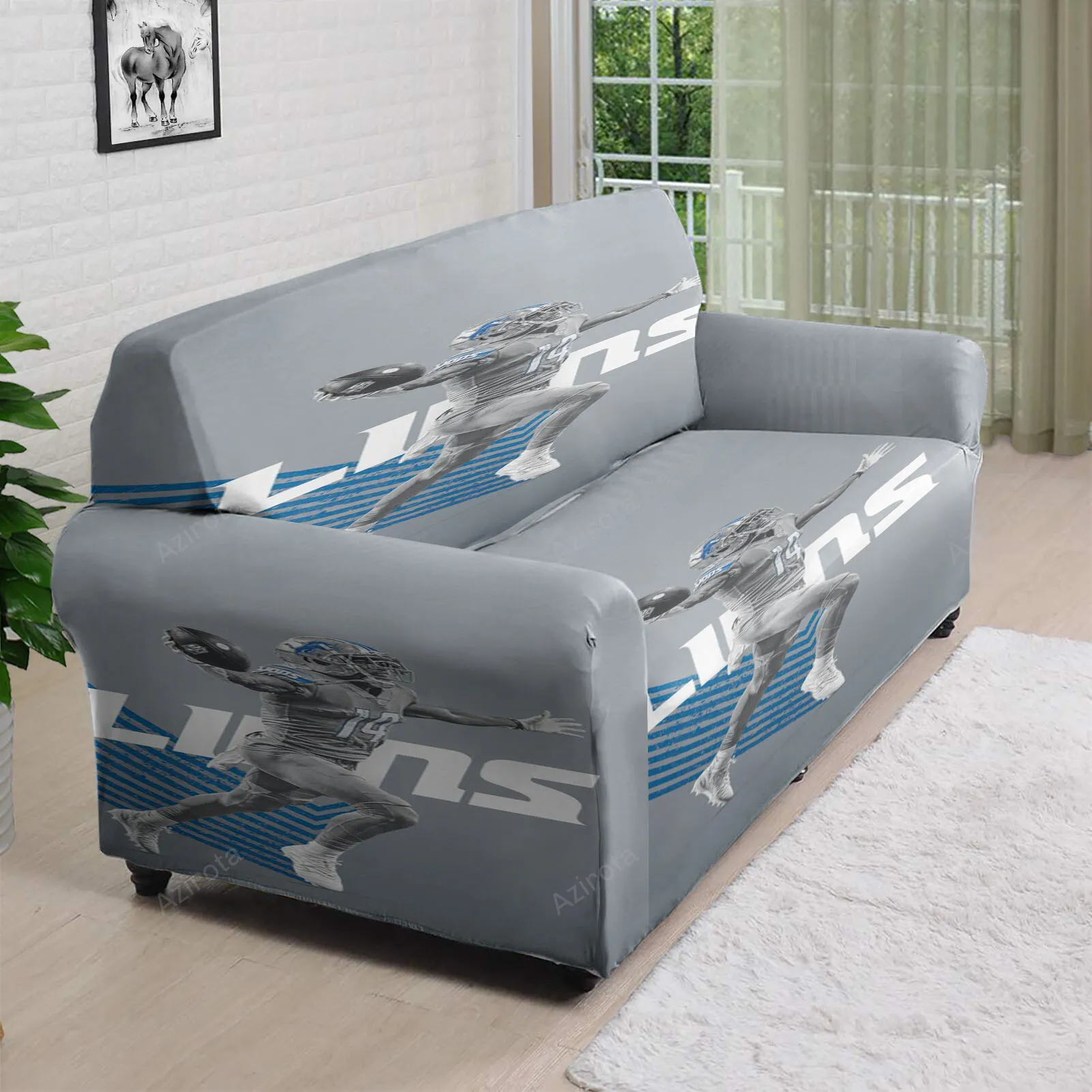 Detroit Lions Player 14 3D Sofa Cover