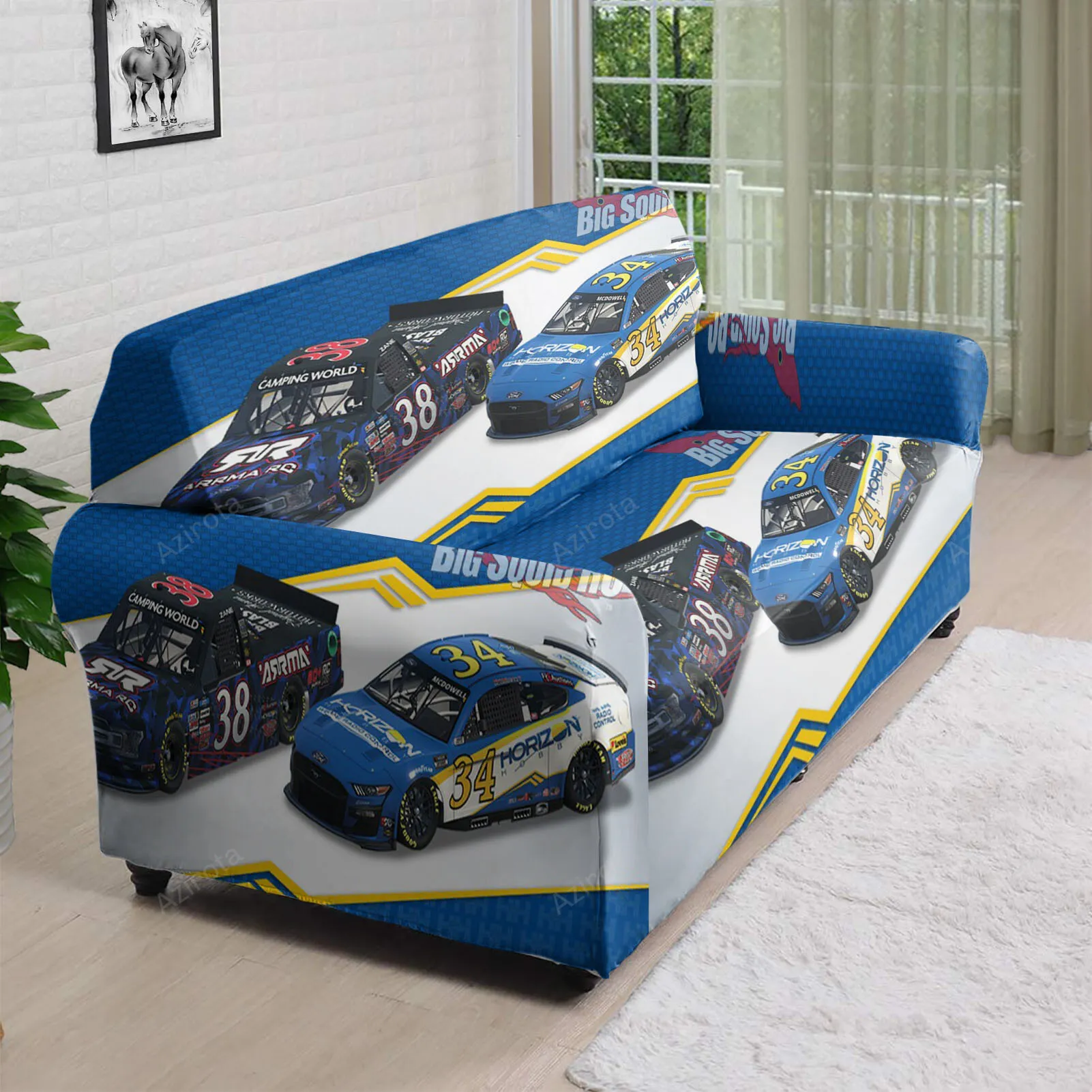 Front Row Motor Sports Cars2 3D Sofa Cover