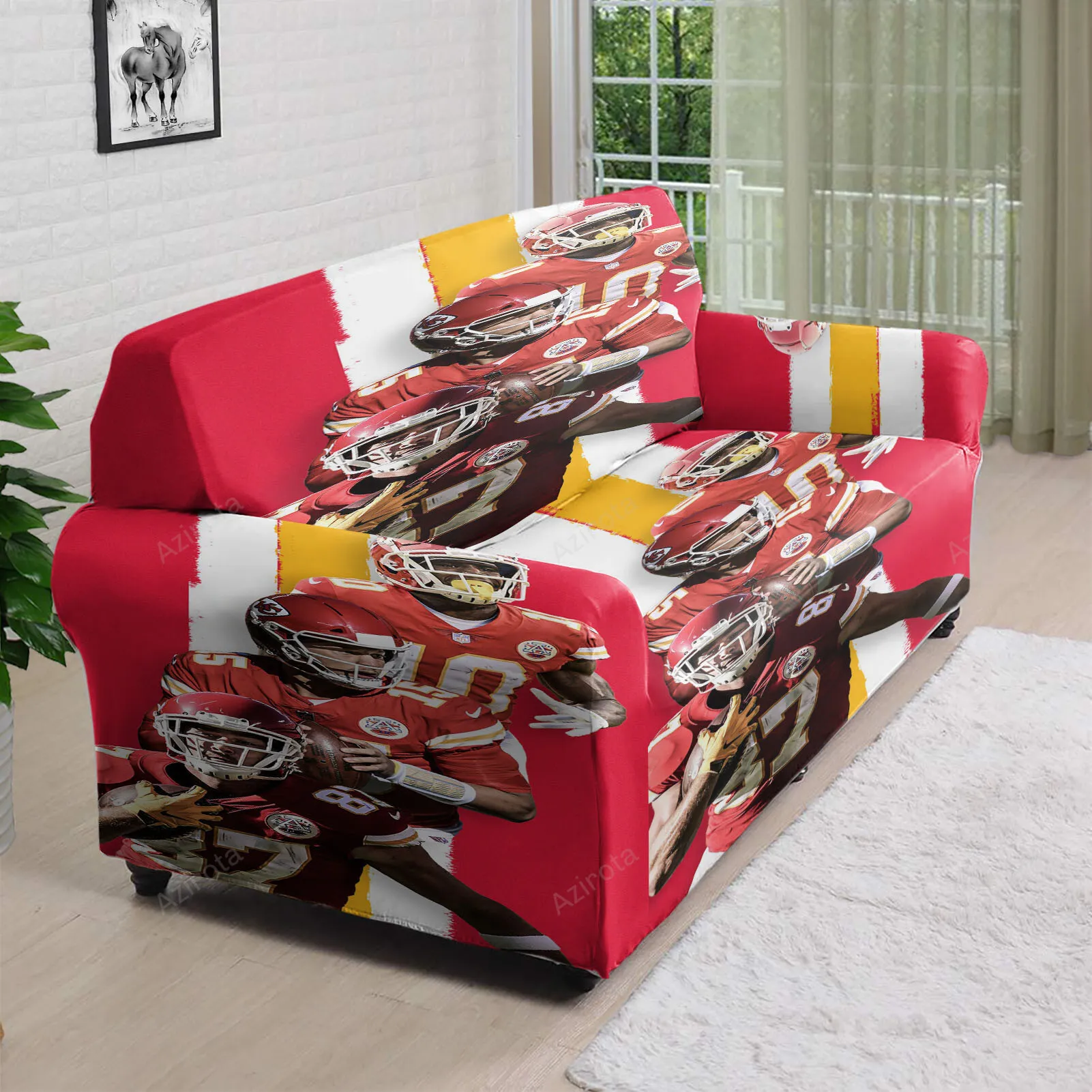 Kansas City Chiefs Team v8 3D Sofa Cover